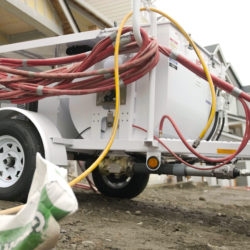 Texture sprayer on job